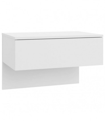 Wall-mounted Bedside Cabinets 2 pcs High Gloss White