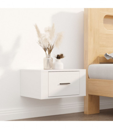 Wall-mounted Bedside Cabinets 2 pcs High Gloss White 50x36x25cm