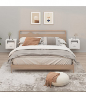 Wall-mounted Bedside Cabinets 2 pcs High Gloss White 50x36x40cm