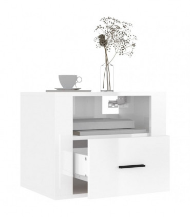 Wall-mounted Bedside Cabinets 2 pcs High Gloss White 50x36x40cm