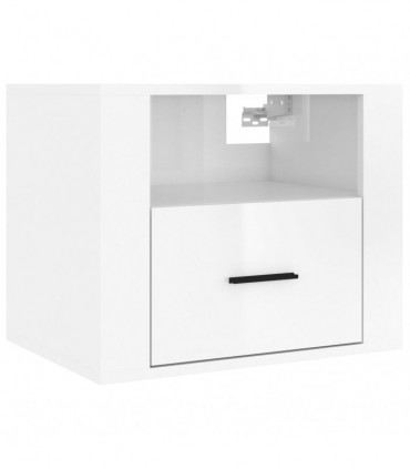 Wall-mounted Bedside Cabinets 2 pcs High Gloss White 50x36x40cm