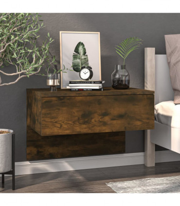 Wall-mounted Bedside Cabinets 2 pcs Smoked Oak