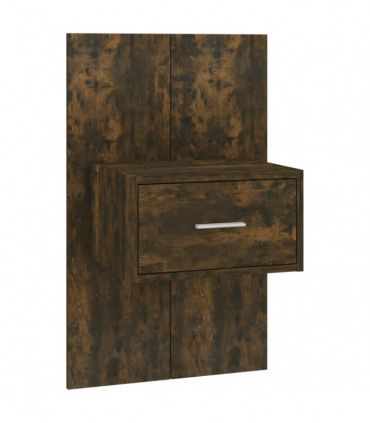Wall-mounted Bedside Cabinets 2 pcs Smoked Oak