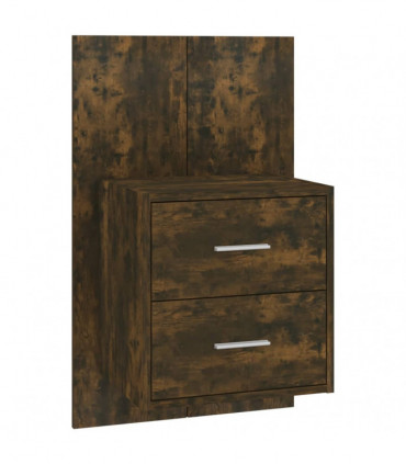 Wall-mounted Bedside Cabinets 2 pcs Smoked Oak