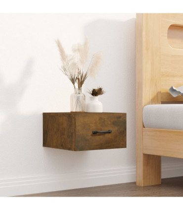 Wall-mounted Bedside Cabinets 2 pcs Smoked Oak 35x35x20 cm