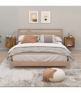 Wall-mounted Bedside Cabinets 2 pcs Smoked Oak 50x30x47 cm