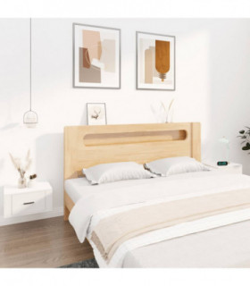 Wall-mounted Bedside Cabinets 2 pcs White 50x36x25 cm