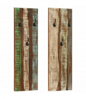 Wall-mounted Coat Racks 2 pcs 36x3x110 cm Solid Reclaimed Wood