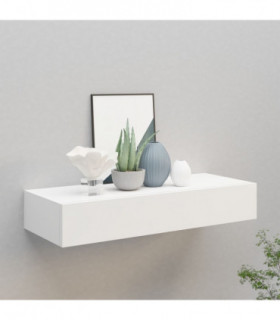 Wall-mounted Drawer Shelf White 60x23.5x10 cm MDF