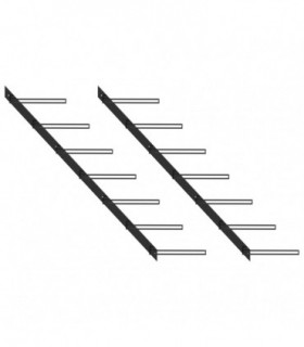 Wall-mounted Wine Racks for 14 Bottles 2 pcs Black Metal