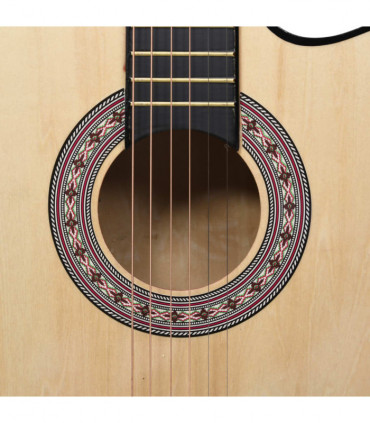 Western Acoustic Cutaway Guitar with 6 Strings 38 Light Brown