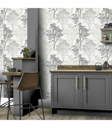 Wildwood Mono Wallpaper sw12