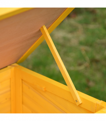 Wooden Cat House Pet Home Outdoor Waterproof Door Roof Shelter Garden Pawhut