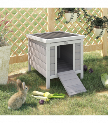 Wooden Rabbit Hutch Bunny Cage Guinea Pig House Pet Habitat Ferret Pawhut