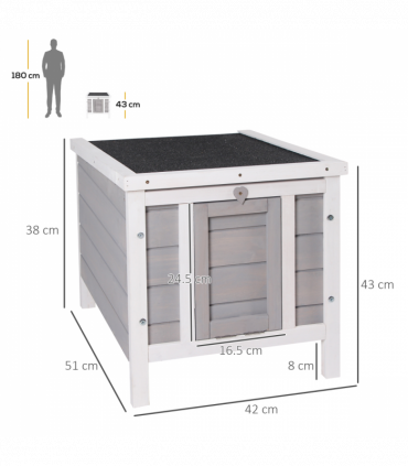 Wooden Rabbit Hutch Bunny Cage Guinea Pig House Pet Habitat Ferret Pawhut