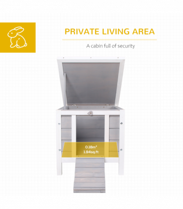 Wooden Rabbit Hutch Bunny Cage Guinea Pig House Pet Habitat Ferret Pawhut