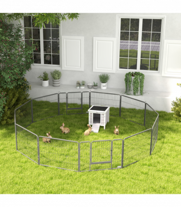 Wooden Rabbit Hutch Bunny Cage Guinea Pig House Pet Habitat Ferret Pawhut