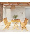 vidaXL 5 Piece Garden Dining Set Solid Teak Wood