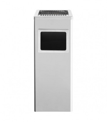 vidaXL Ashtray Dustbin Hotel 36 L Stainless Steel