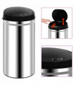 vidaXL Automatic Sensor Dustbin 50 L Stainless Steel