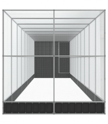 vidaXL Aviary with Extension Silver 1037x203x216 cm Steel