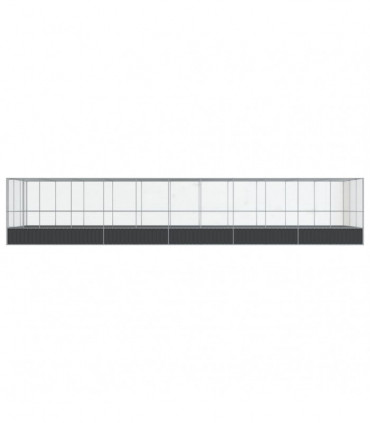 vidaXL Aviary with Extension Silver 1139x307x212 cm Steel