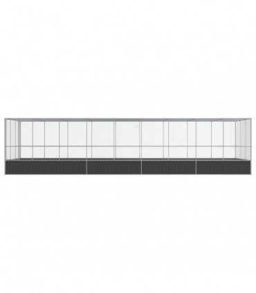 vidaXL Aviary with Extension Silver 932x307x212 cm Steel