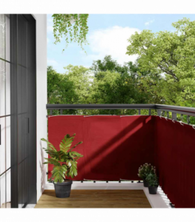 vidaXL Balcony Screen Red 90x800 cm 100% Polyester Oxford