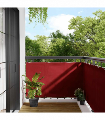 vidaXL Balcony Screen Red 90x800 cm 100% Polyester Oxford