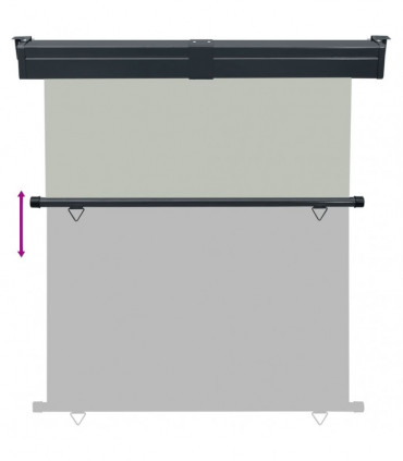 vidaXL Balcony Side Awning 160x250 cm Grey