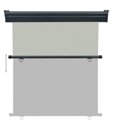 vidaXL Balcony Side Awning 170x250 cm Grey