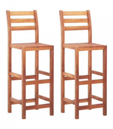 vidaXL Bar Chairs 2 pcs Solid Acacia Wood