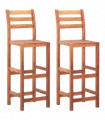 vidaXL Bar Chairs 2 pcs Solid Acacia Wood