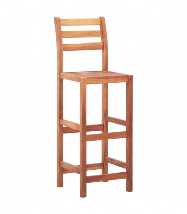 vidaXL Bar Chairs 2 pcs Solid Acacia Wood