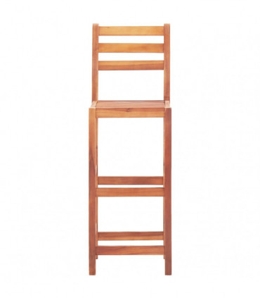 vidaXL Bar Chairs 2 pcs Solid Acacia Wood