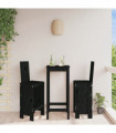 vidaXL Bar Stools 2 pcs Black 40x42x120 cm Solid Wood Pine