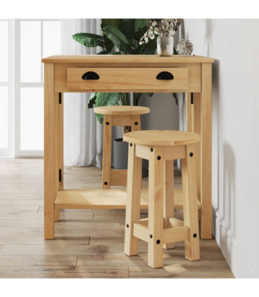vidaXL Bar Stools 2 pcs Solid Wood Pine
