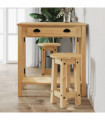 vidaXL Bar Stools 2 pcs Solid Wood Pine