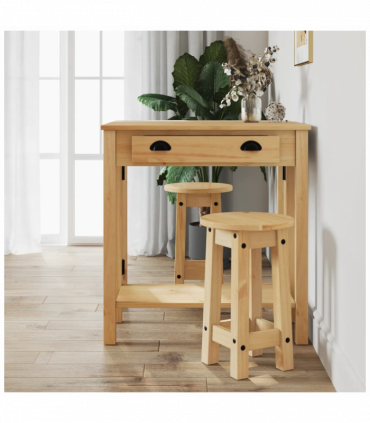 vidaXL Bar Stools 2 pcs Solid Wood Pine