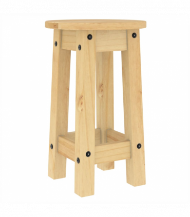 vidaXL Bar Stools 2 pcs Solid Wood Pine