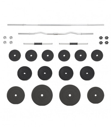 vidaXL Barbell and Dumbbell with Plates 60 kg