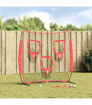 vidaXL Baseball & Softball Black 214.5 x 89.5 x 181 cm Polyester