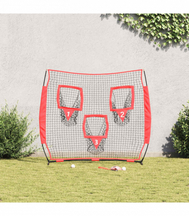 vidaXL Baseball & Softball Black 214.5 x 89.5 x 181 cm Polyester