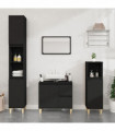 vidaXL Bathroom Cabinet Black 30x30x190 cm Engineered Wood