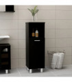 vidaXL Bathroom Cabinet Black 30x30x95 cm Engineered Wood