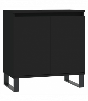 vidaXL Bathroom Cabinet Black 58x33x60 cm Engineered Wood