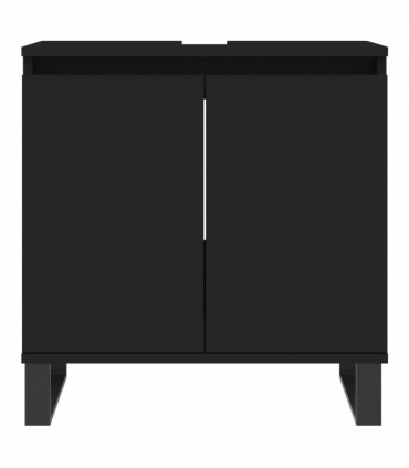 vidaXL Bathroom Cabinet Black 58x33x60 cm Engineered Wood