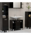 vidaXL Bathroom Cabinet Black 60x32x53.5 cm Engineered Wood