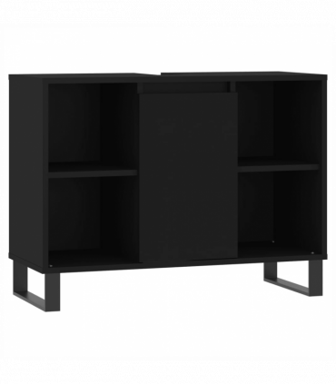 vidaXL Bathroom Cabinet Black 80x33x60 cm Engineered Wood