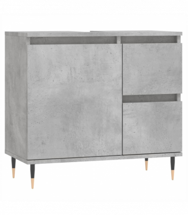 vidaXL Bathroom Cabinet Concrete Grey 65x33x60 cm Engineered Wood
